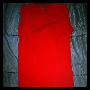 Neon Orange Nike sleeveless Shirt